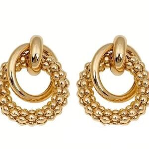 Caviar Gold Earrings